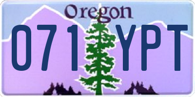OR license plate 071YPT