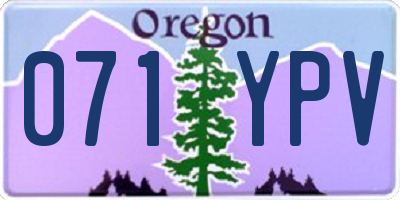 OR license plate 071YPV