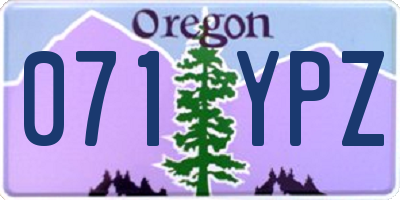 OR license plate 071YPZ