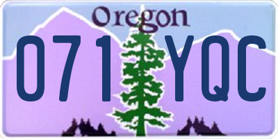 OR license plate 071YQC