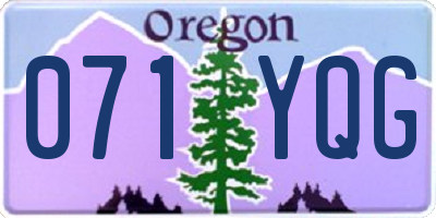 OR license plate 071YQG