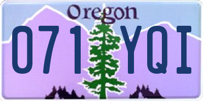 OR license plate 071YQI