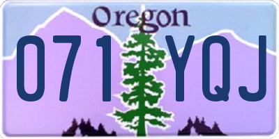 OR license plate 071YQJ