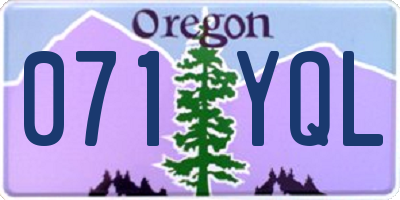 OR license plate 071YQL