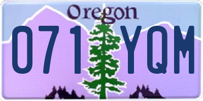 OR license plate 071YQM
