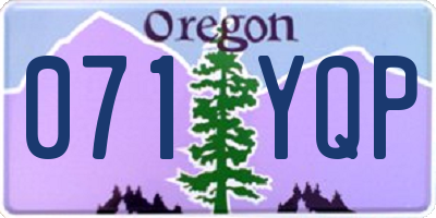 OR license plate 071YQP