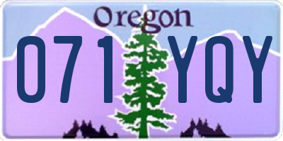 OR license plate 071YQY