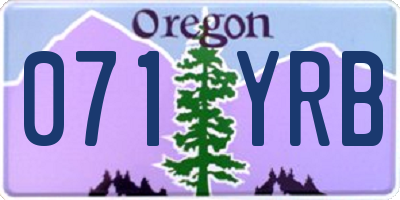 OR license plate 071YRB