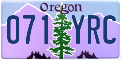OR license plate 071YRC