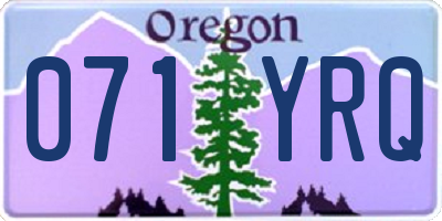 OR license plate 071YRQ