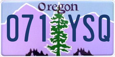 OR license plate 071YSQ