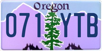 OR license plate 071YTB