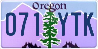 OR license plate 071YTK