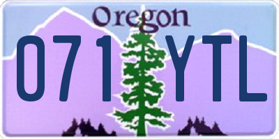OR license plate 071YTL