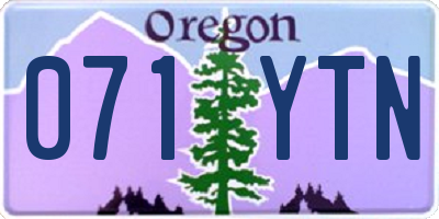 OR license plate 071YTN