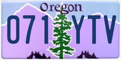 OR license plate 071YTV