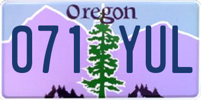 OR license plate 071YUL