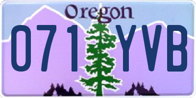 OR license plate 071YVB