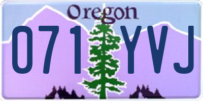 OR license plate 071YVJ
