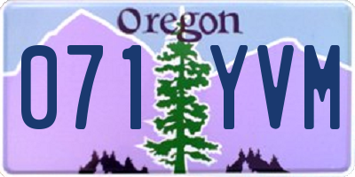 OR license plate 071YVM