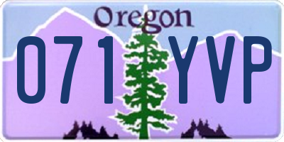 OR license plate 071YVP