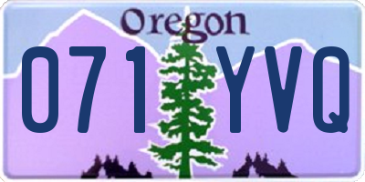 OR license plate 071YVQ