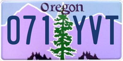 OR license plate 071YVT