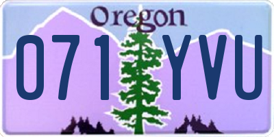 OR license plate 071YVU