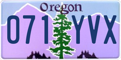 OR license plate 071YVX