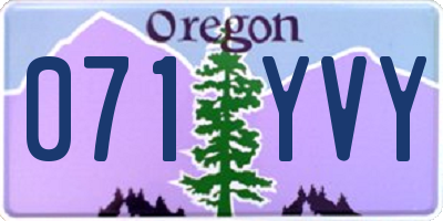 OR license plate 071YVY