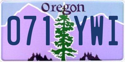 OR license plate 071YWI