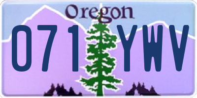 OR license plate 071YWV