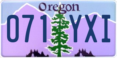 OR license plate 071YXI