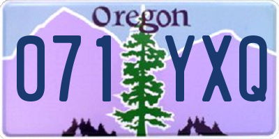 OR license plate 071YXQ
