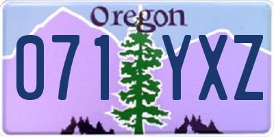 OR license plate 071YXZ