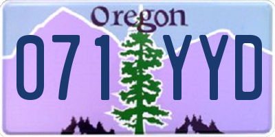 OR license plate 071YYD