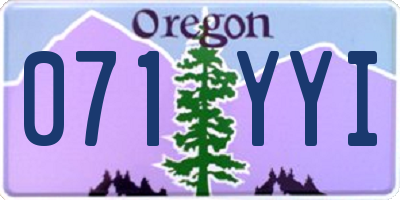 OR license plate 071YYI