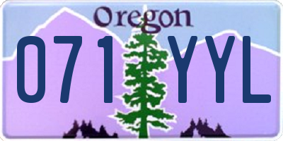OR license plate 071YYL