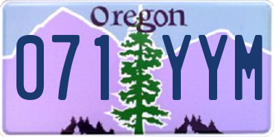 OR license plate 071YYM