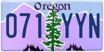 OR license plate 071YYN