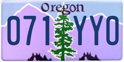 OR license plate 071YYO
