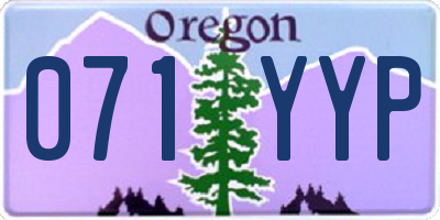 OR license plate 071YYP
