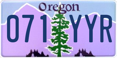 OR license plate 071YYR