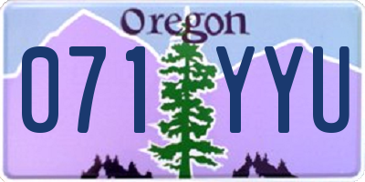 OR license plate 071YYU