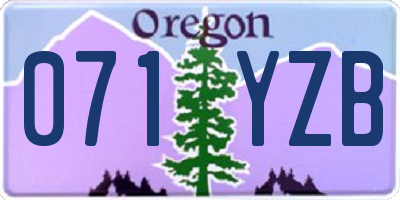 OR license plate 071YZB