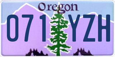 OR license plate 071YZH