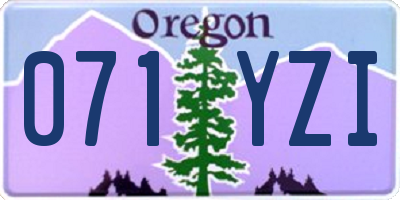 OR license plate 071YZI