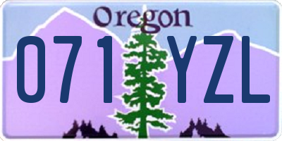 OR license plate 071YZL