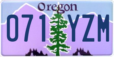 OR license plate 071YZM