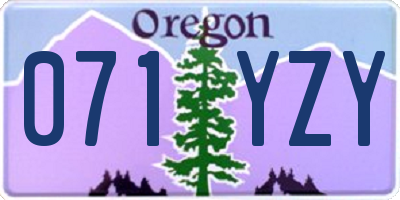 OR license plate 071YZY
